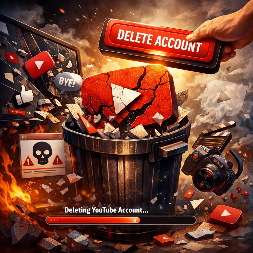 حذف اکانت یوتیوب: راهنمای کامل حذف موقت و دائمی