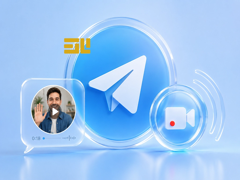 تصویر آموزش ارسال پیام ویدیویی تلگرام
