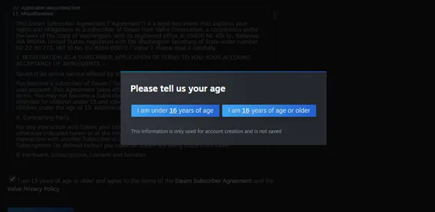 راهنمای ساخت اکانت در Steam