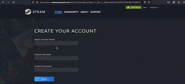 راهنمای ساخت اکانت در Steam