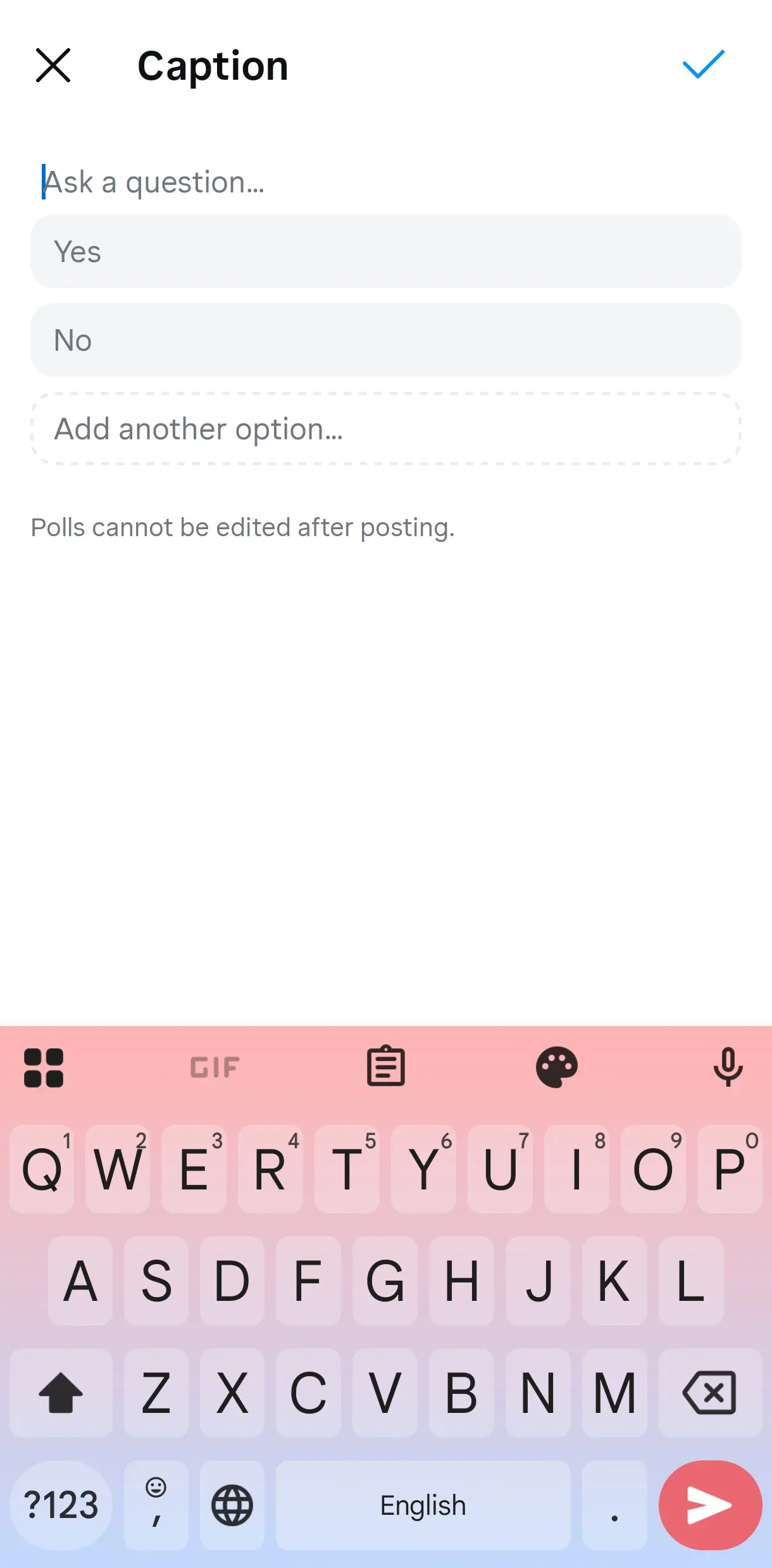 افزودن نظرسنجی به پست اینستاگرام