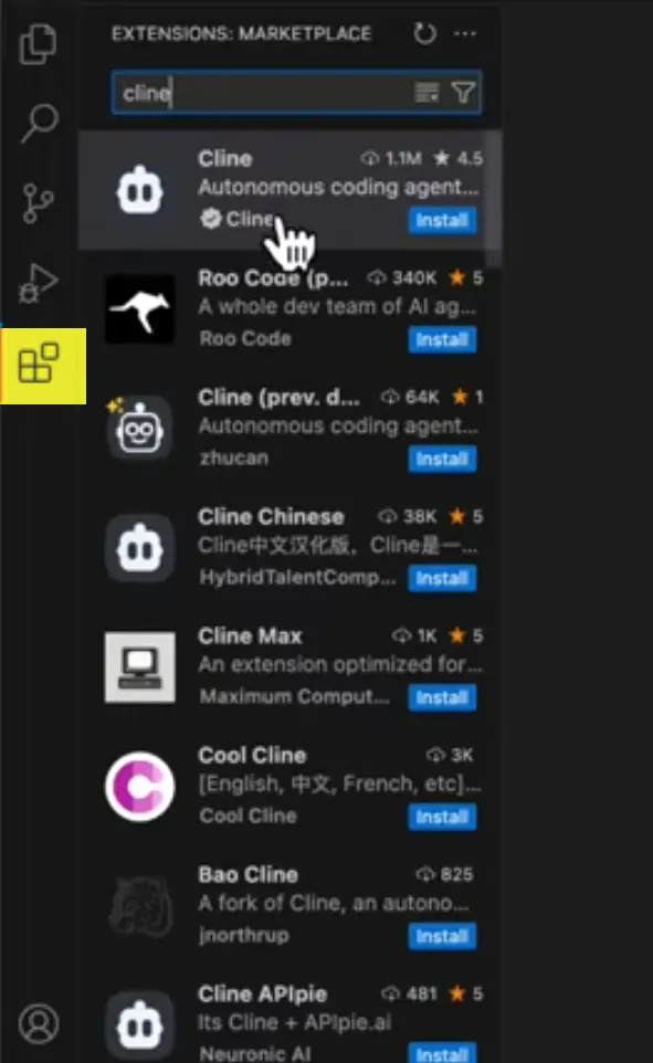 نصب اکشتنشن مدل هوش مصنوعی در vs code