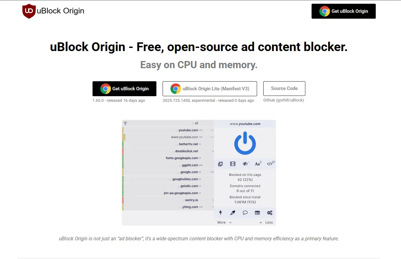 افزونه ublock