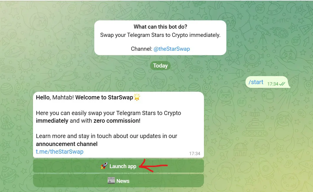 ربات تبدیل استارز تلگرام به تتر