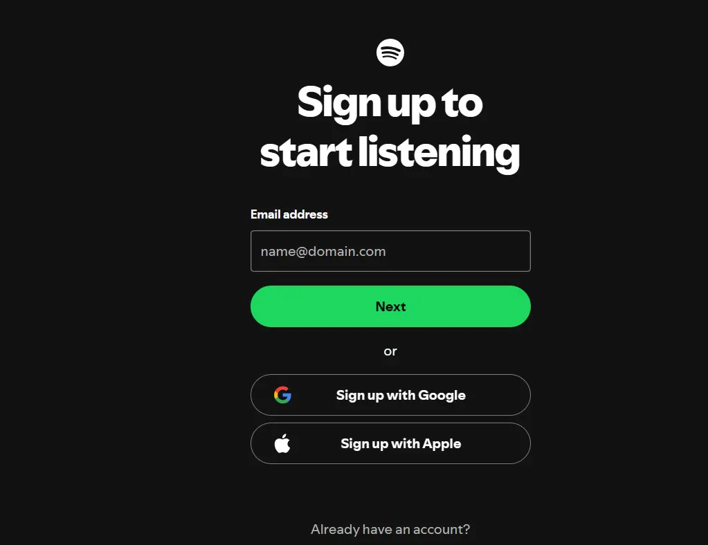 ساخت اکانت اسپاتیفای