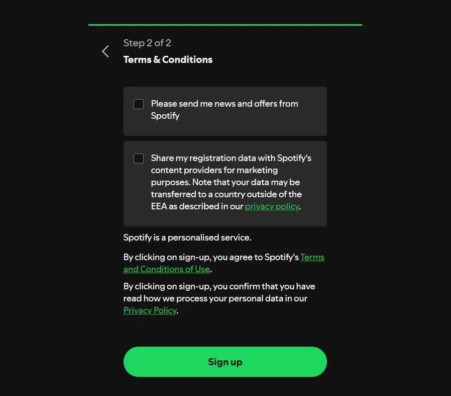 نحوه ساخت حساب کاربری اسپاتیفای