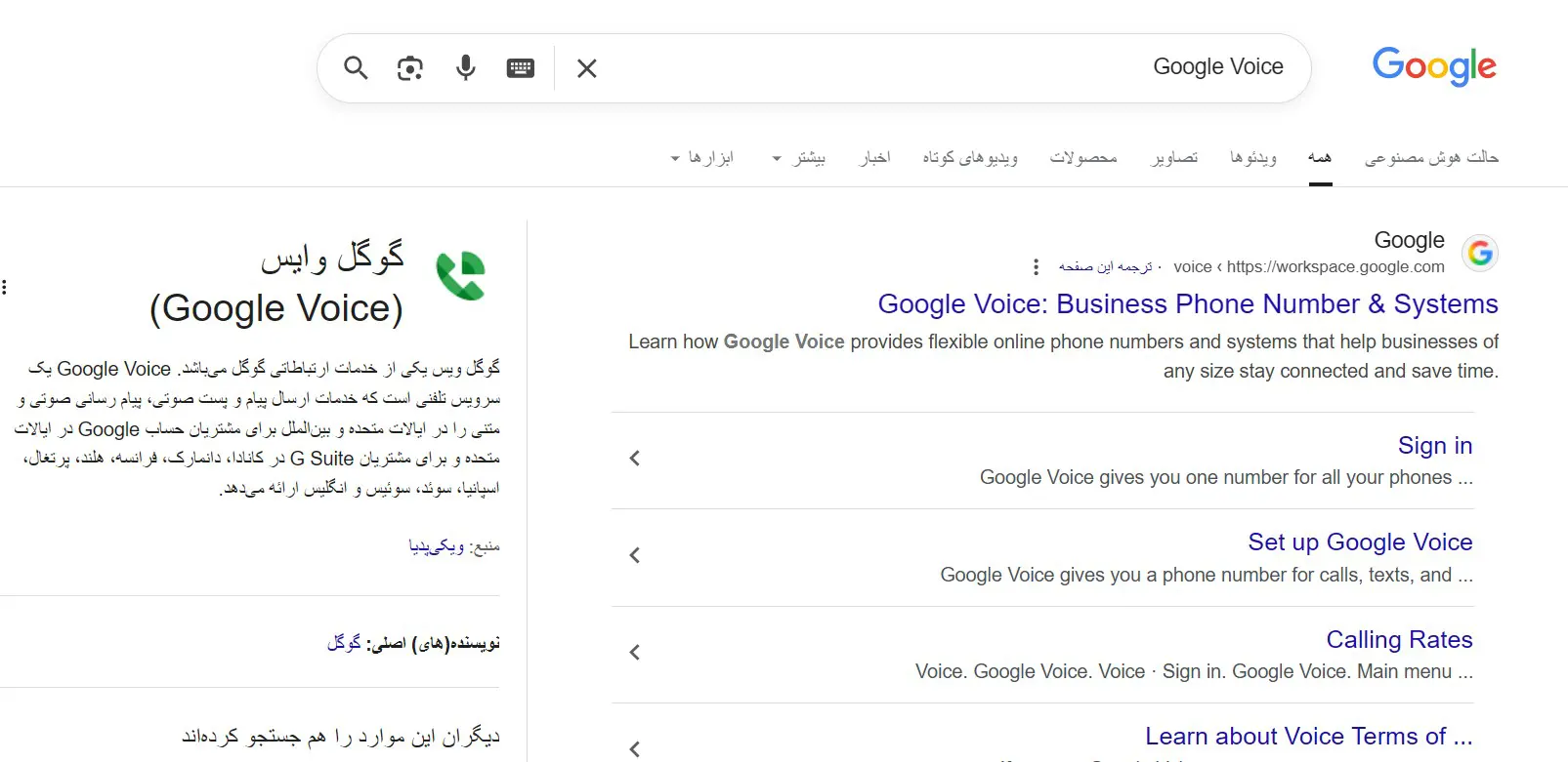 گوگل ویس