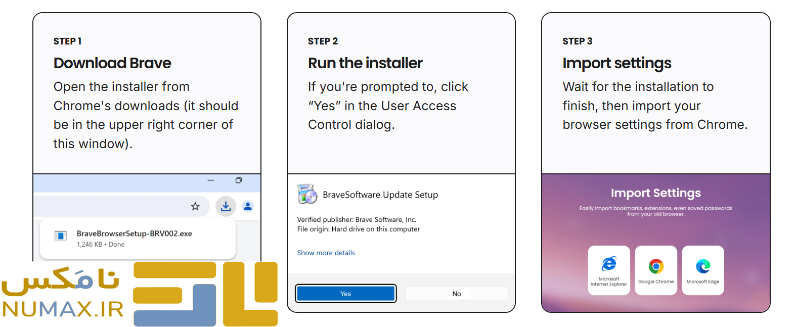 نحوه نصب leo brave