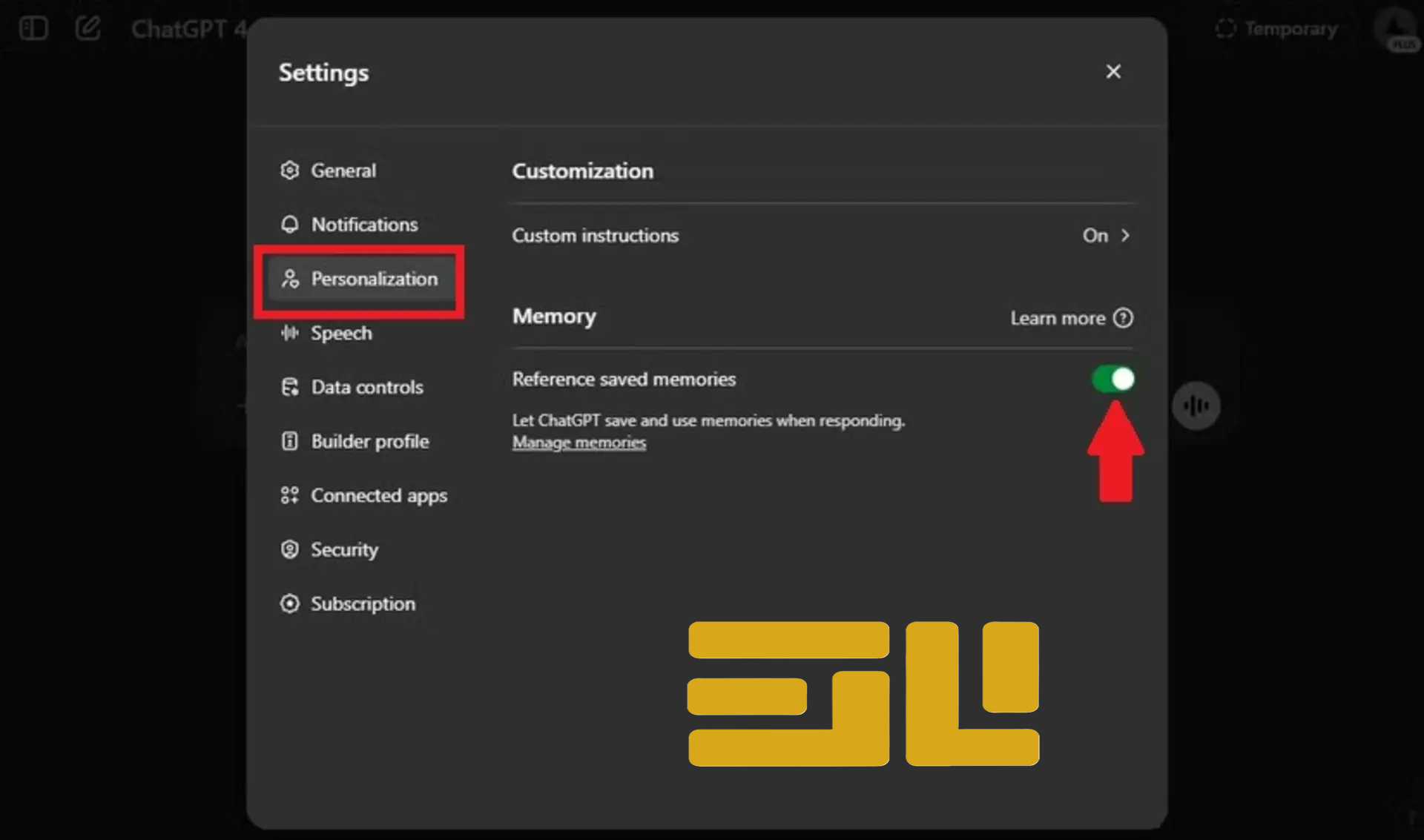 غیر فعال کردن کامل حافظه چت جی پی تی