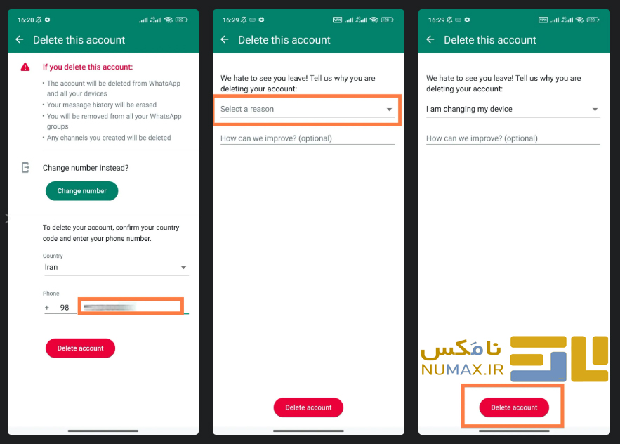 نحوه حذف واتسا\ به صورت داپمی از گوشی اندروید