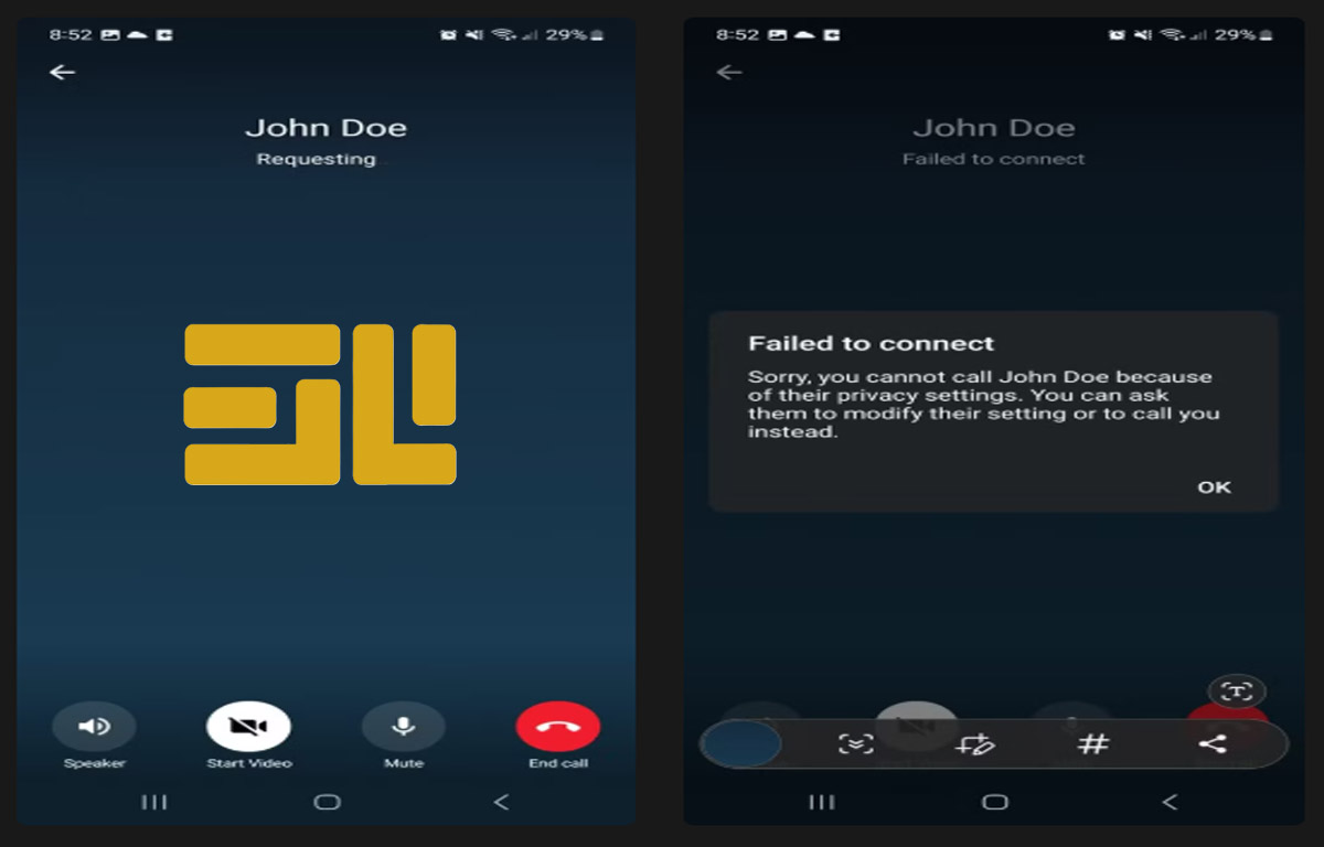 عدم امکان برقراری تماس در تلگرام