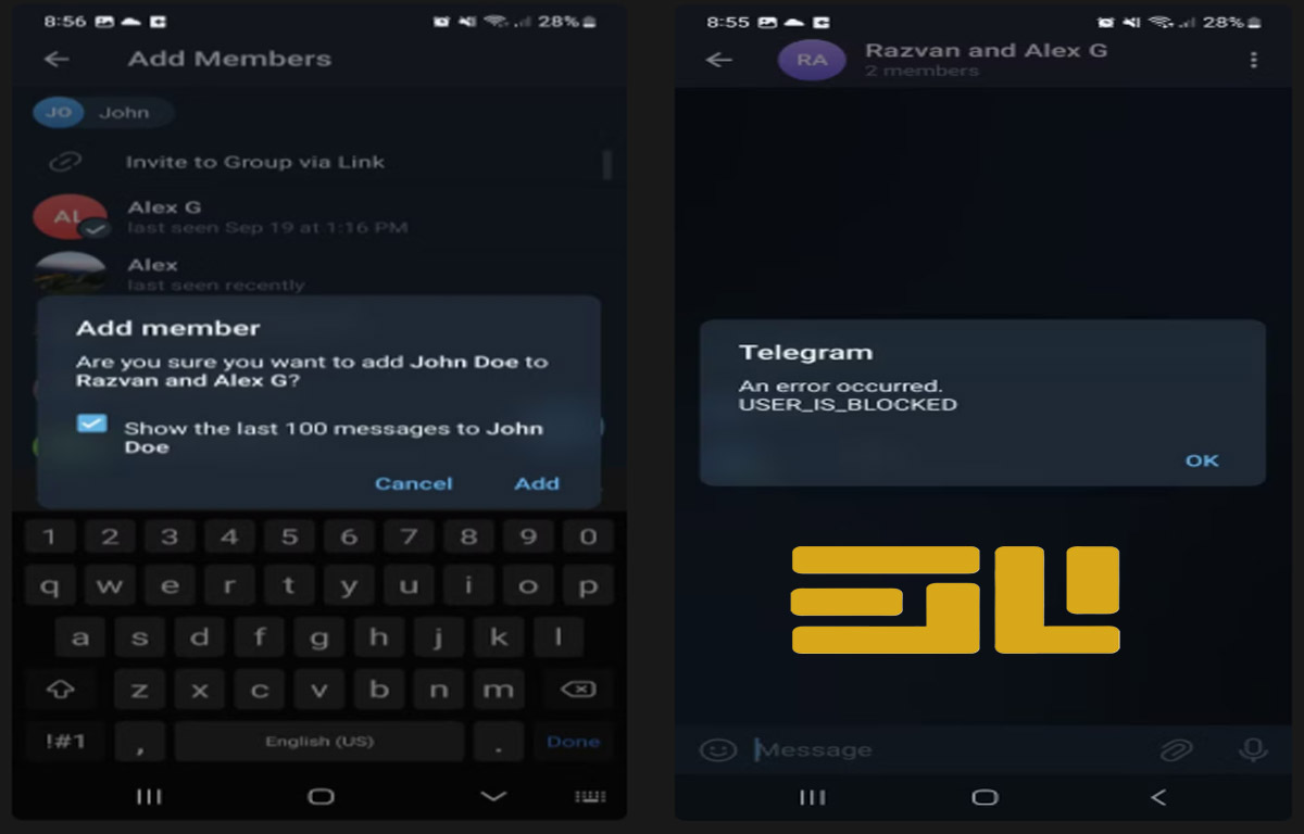 عدم امکان اضافه کردن فرد به گروه در تلگرام