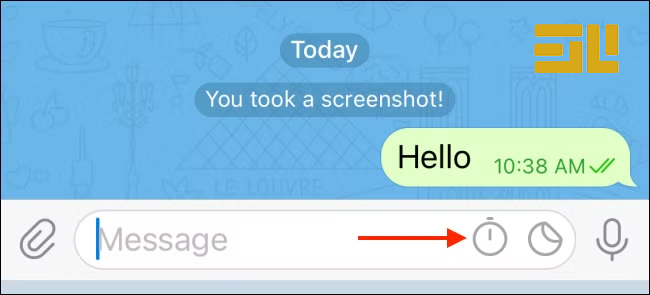 فعال کردن تایمر secret chat 