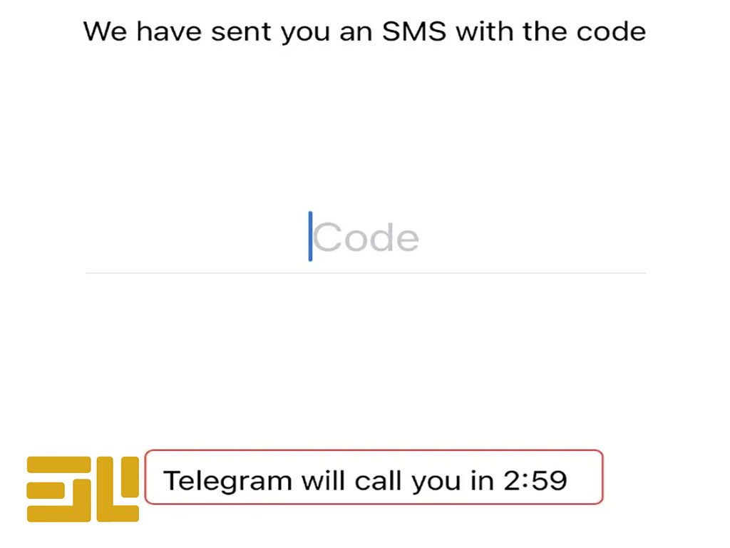 تماس تلگرام برای دریافت کد