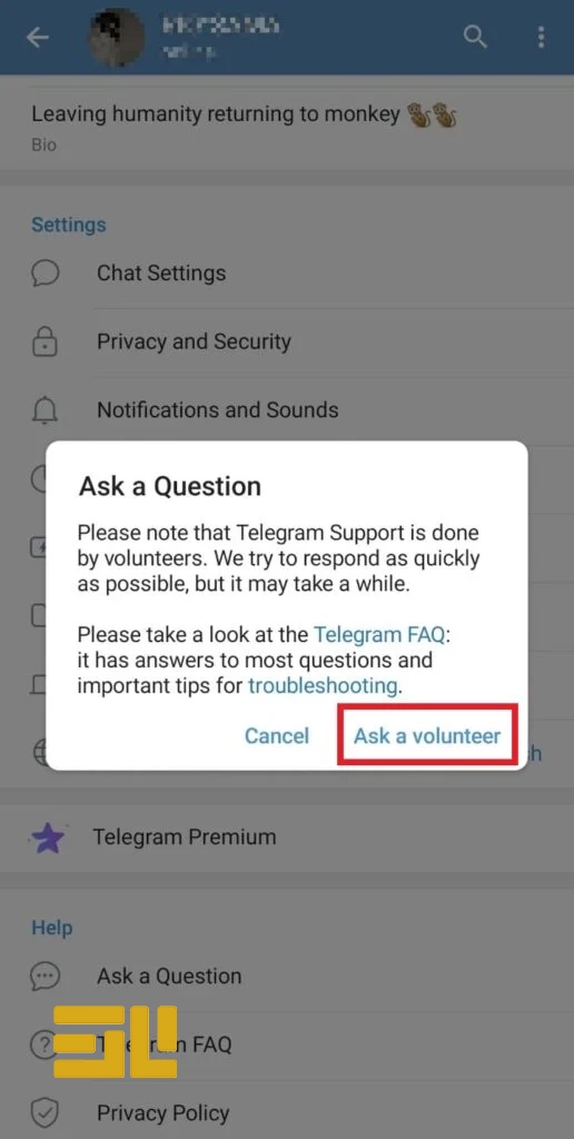 telegram support